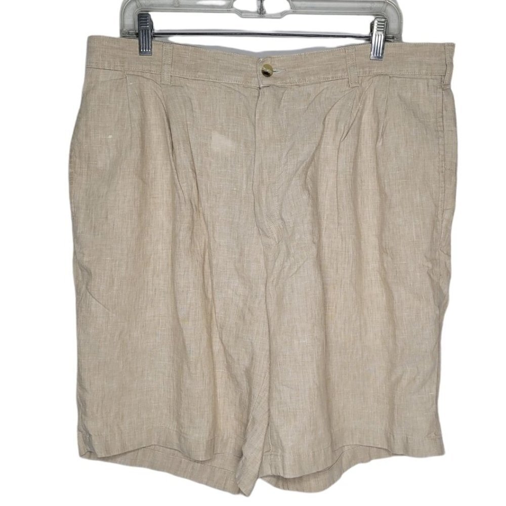 JOS. A Bank light tan 100% linen shorts Mens size 38